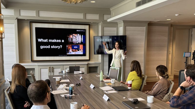 team public speaking training session